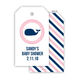 Stripe Whale Hanging Gift Tags with Organza Bags Image 4 of 6